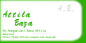 attila baza business card